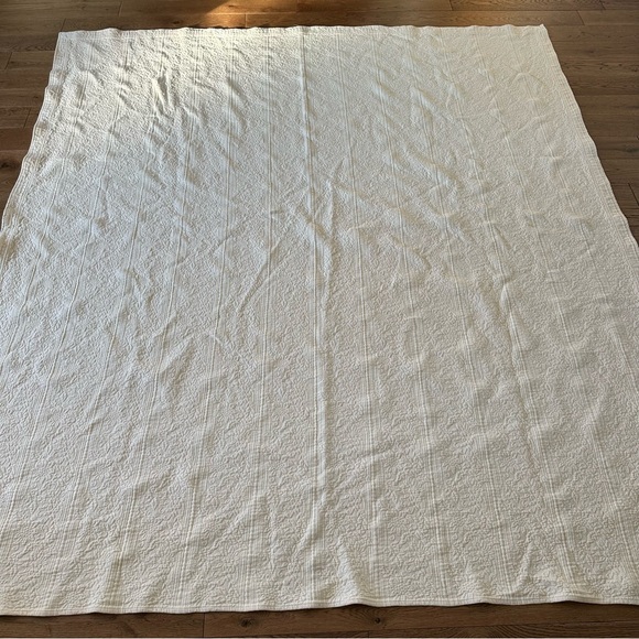 The Company Store Yellow Queen Quilt Coverlet 100% Cotton Made Portugal